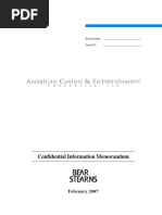 Confidential Information Memorandum: February 2007