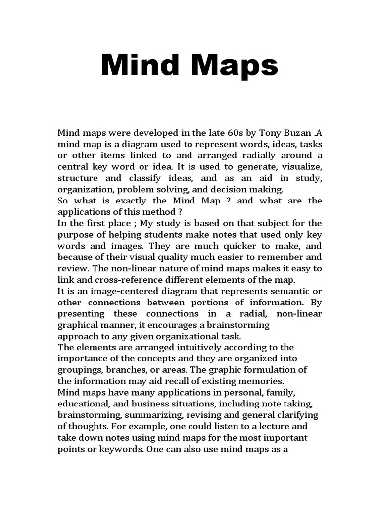 Understanding Mind Maps and Their Uses | PDF | Learning | Cognition
