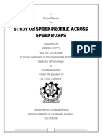 Study On Speed Profile Across Speed Bumps: A Project Report On