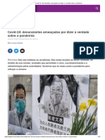 Covid-19_ denunciantes ameaçados por dizer a verdade sobre a pandemia