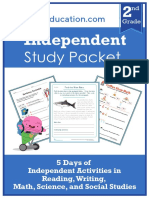 2nd Grade Independent Study Packet Week 1 PDF