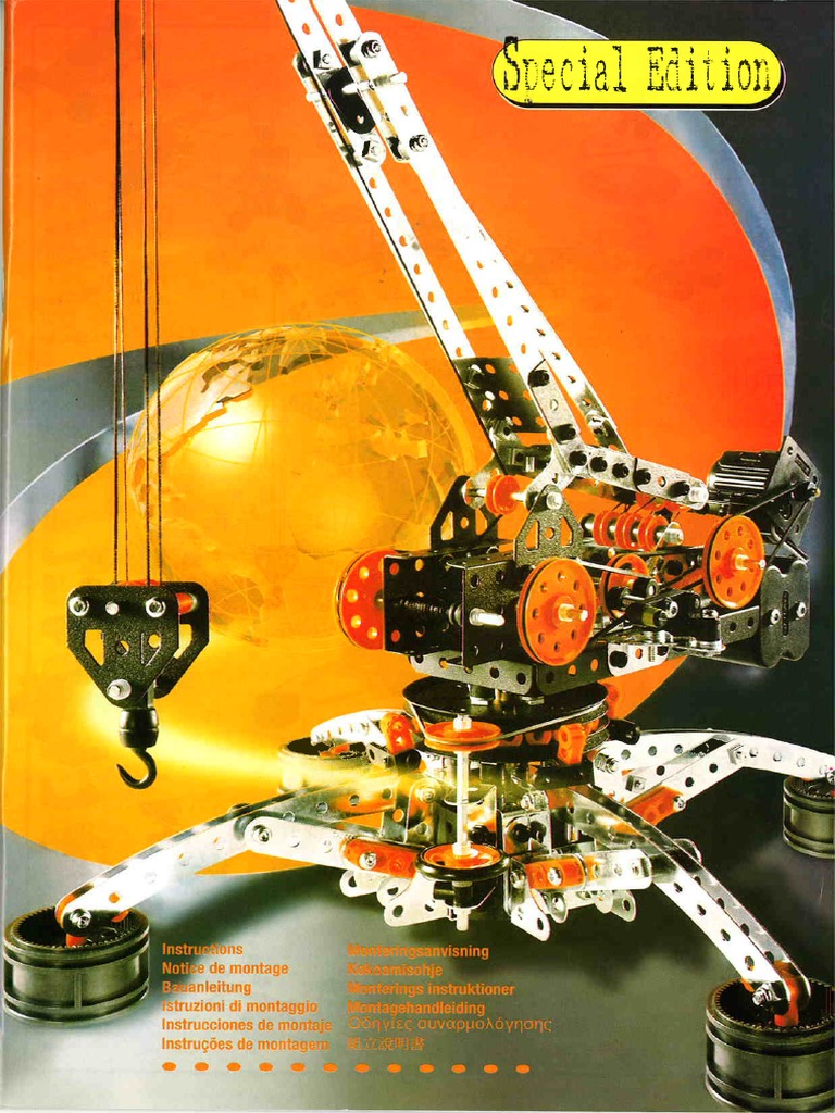 Plan De Construction Meccano 19A – Supers Modèles – Feuilles D'instructions Anciennes