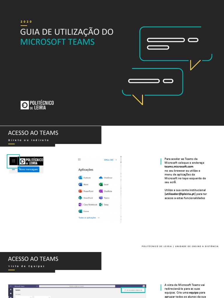 Guia Prático para Usar Microsoft Teams | PDF | Educação à distância ...