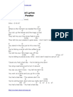 Bad Day Chords and Lyrics by Daniel Powter