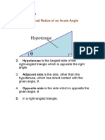 Trigonometrical Ratios of An Acute Angle: Trigonometry
