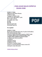 Unyén Oyá:ogún para Alejar Malos Espíritus