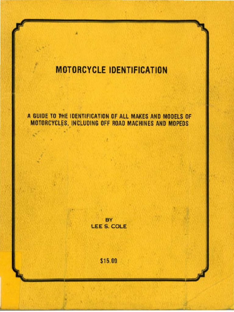 Book Motorcycle Identification PDF | PDF | Motorcycle | Motorcycling