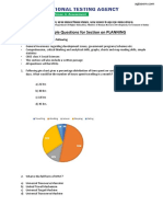 Sample Questions For Section On PLANNING: Question Will Broadly Cover The Following