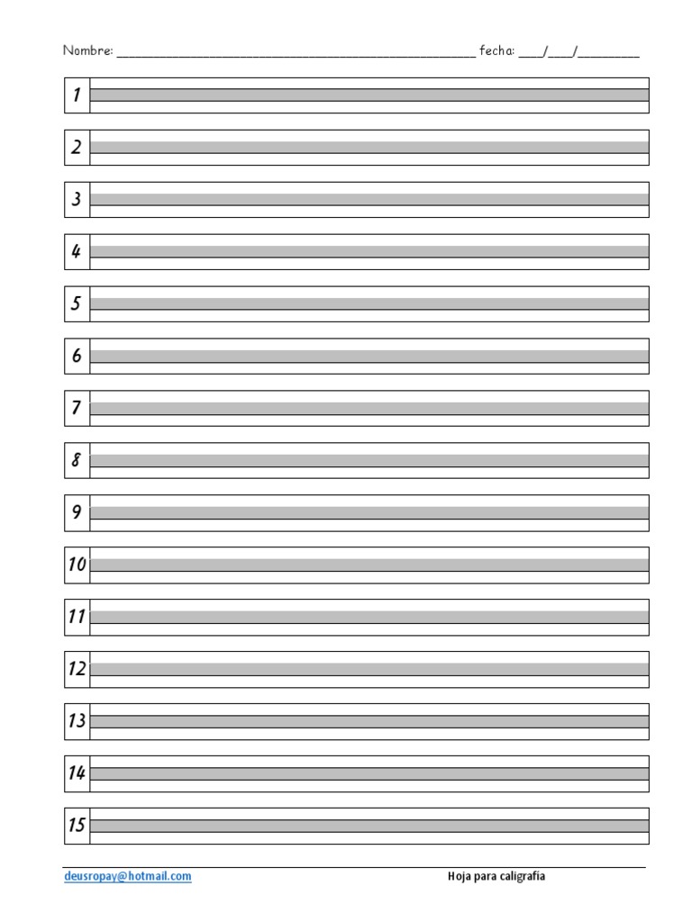 Hojas De Trabajo De Caligrafía Para Imprimir Gratis