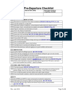 Pre-Departure Checklist: Vessel Name Date (12-DEC-2016) Print Name of Person Completing Checklist