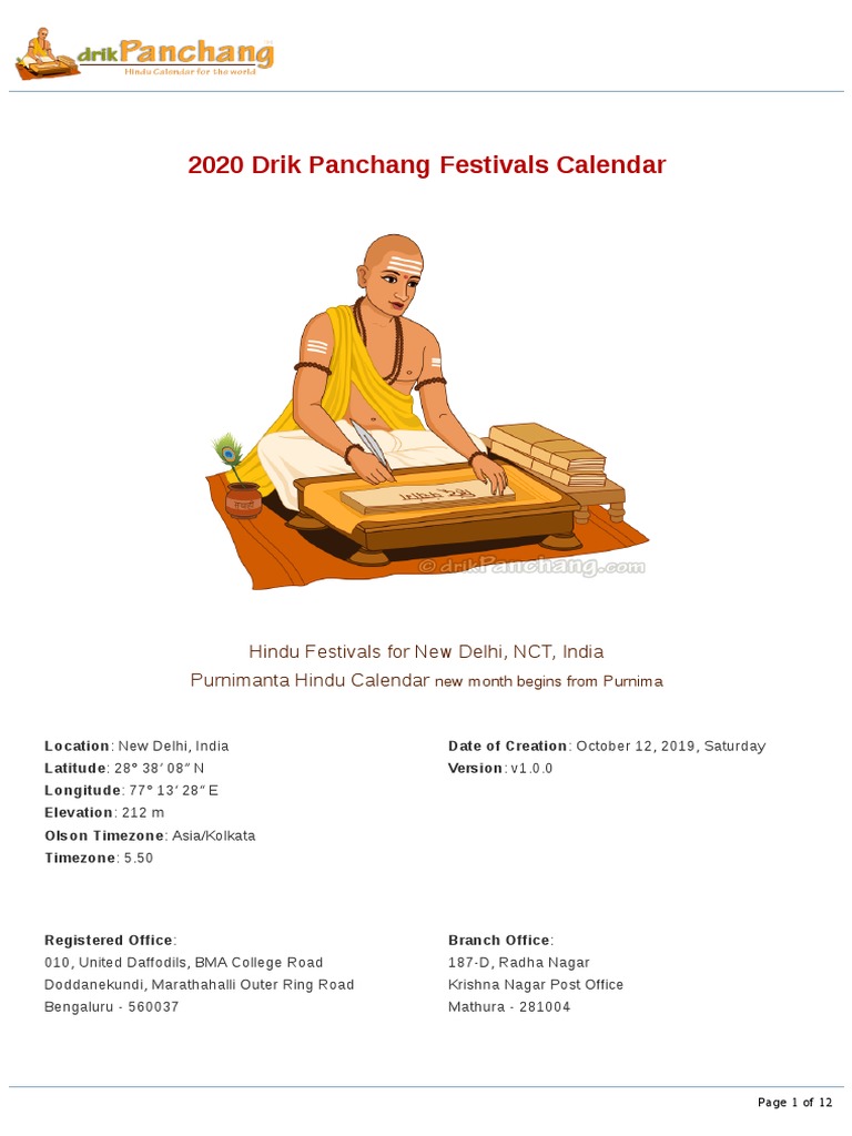 Drik Panchang Hindu Festivals V1 0 0 Lunisolar Calendars Hindu Behaviour And Experience