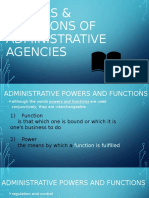 Powers & Functions of Administrative Agencies