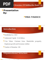 Organizational Structure of Siddhartha Bank LTD Nepal