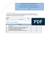 Encuesta de Autoreporte de Condiciones de Salud EDD