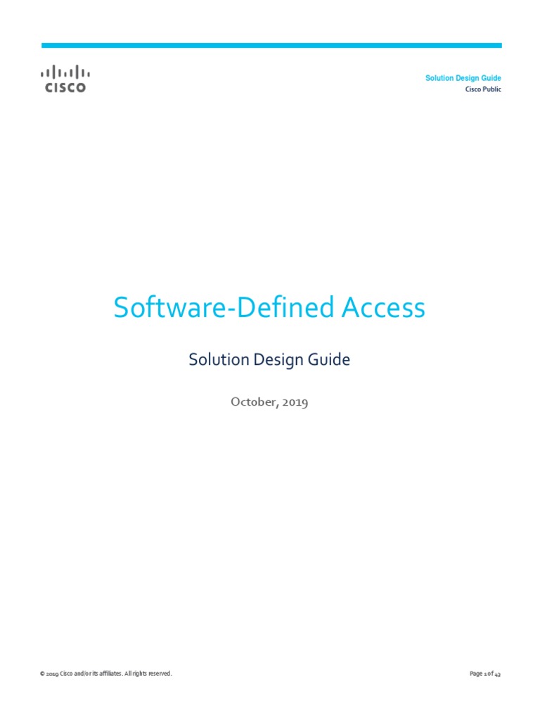 Software-Defined Access: Solution Design Guide | PDF | Multicast ...