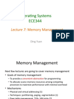 ECE344 Memory Management Lecture Covers Virtual Memory Concepts