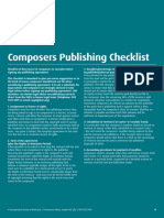 Composers Publishing Checklist PDF