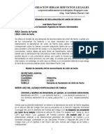 Modelo de Demanda de Declaración de Unión de Hecho - Autor José María Pacori Cari