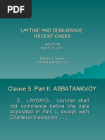 Laytime and Demurrge Charges