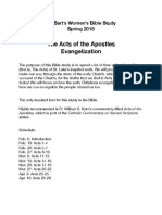 Acts of Apostles Bible Study Schedule