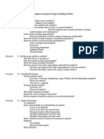 Systems Analysis Project Grading Rubric: 20 Points