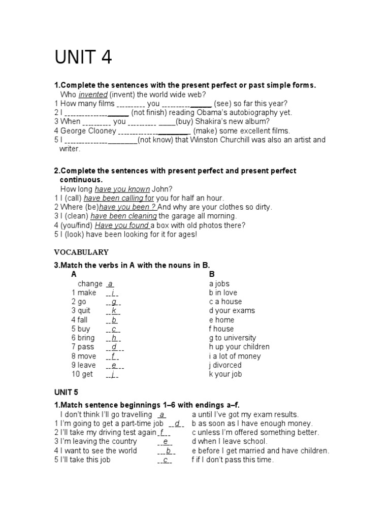 English Grammar Exercises and Vocabulary | PDF