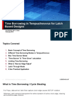 Time Borrowing in Tempus/Innovus For Latch Based Designs: Tool Version 18.1 or Later February 2019