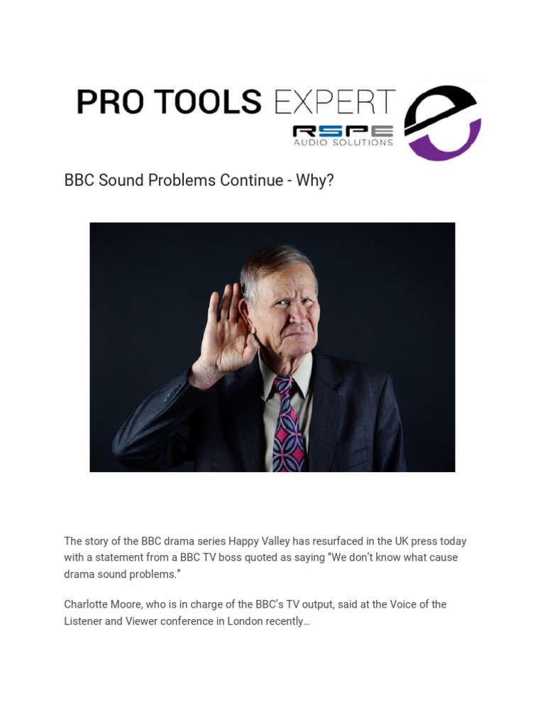BBC Sound Problems Continue PDF Bbc Microphone