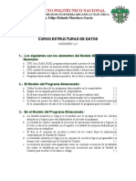 CURSO ESTRUCTURAS DE DATOS Parte I - 100 Reactivos PDF