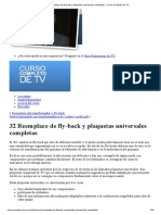 Reemplazo de Fly-Back y Plaquetas Universales Completas Curso Completo de TV PDF