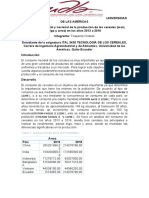 La Situación Mundial y Nacional de La Producción de Los Cereales