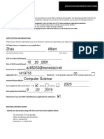 Application Documents Cover Form