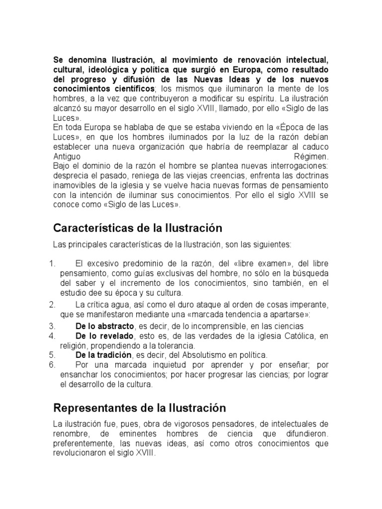 Historia de La Ilustracion | PDF | Era de iluminacion | Ciencias Políticas