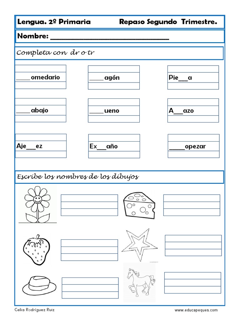 Repaso Lengua 2º Primaria Trimestre 2 | PDF | Color | Naturaleza