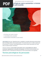 5 teorias psicológicas para aumentar a nossa capacidade de persuasão