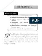 Materi Determinan (3.1 Pengertian Determinan 3.2 Menghitung Determinan Dengan Reduksi Baris) PDF