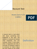 Recount Text: Rendra Zaeini F (27) Xmipac