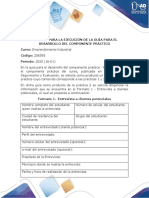 Emprendimiento Industrial - Fase 4 - Realizar el componente práctico del curso - Formato 1 - Entrevista a clientes potenciales