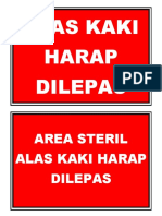 Caution KM Dan Tempat Steril