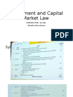 Investment & Capital Markets Law: Syllabus, Exams, Presentations
