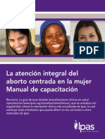 La Atención Integral Del Aborto Centrada en La Mujer Manual de Capacitación