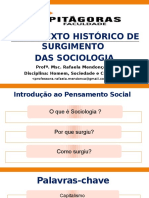 Aula 2 e 3 - Surgimento Das Ciencias Sociais