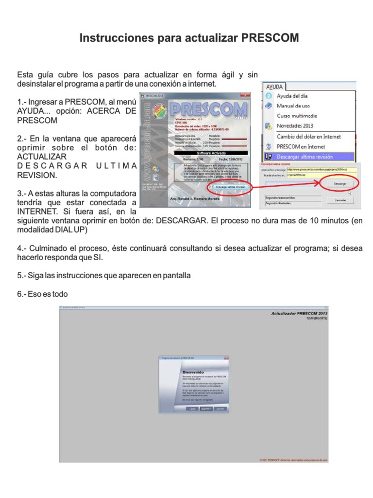 Actualizar Prescom PDF | PDF