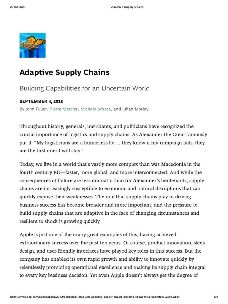 Adaptive Supply Chain Strategies Explained | PDF | Supply Chain | Apple ...