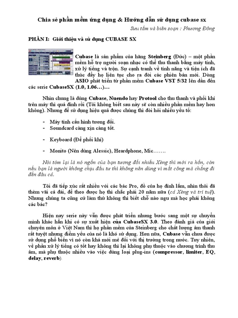 Image Phạm Lý Đức image beautiful image beautiful image beautiful - Huong Dan Su Dung Cubase | PDF