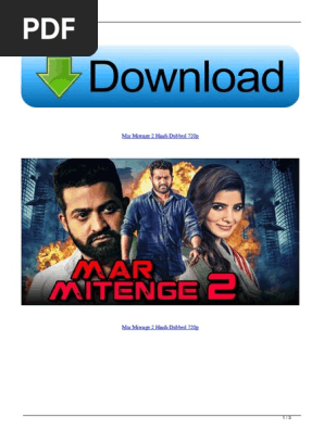 Mar Mitenge 2 Hindi Dubbed 720p Pdf Pdf Cinema Of India
