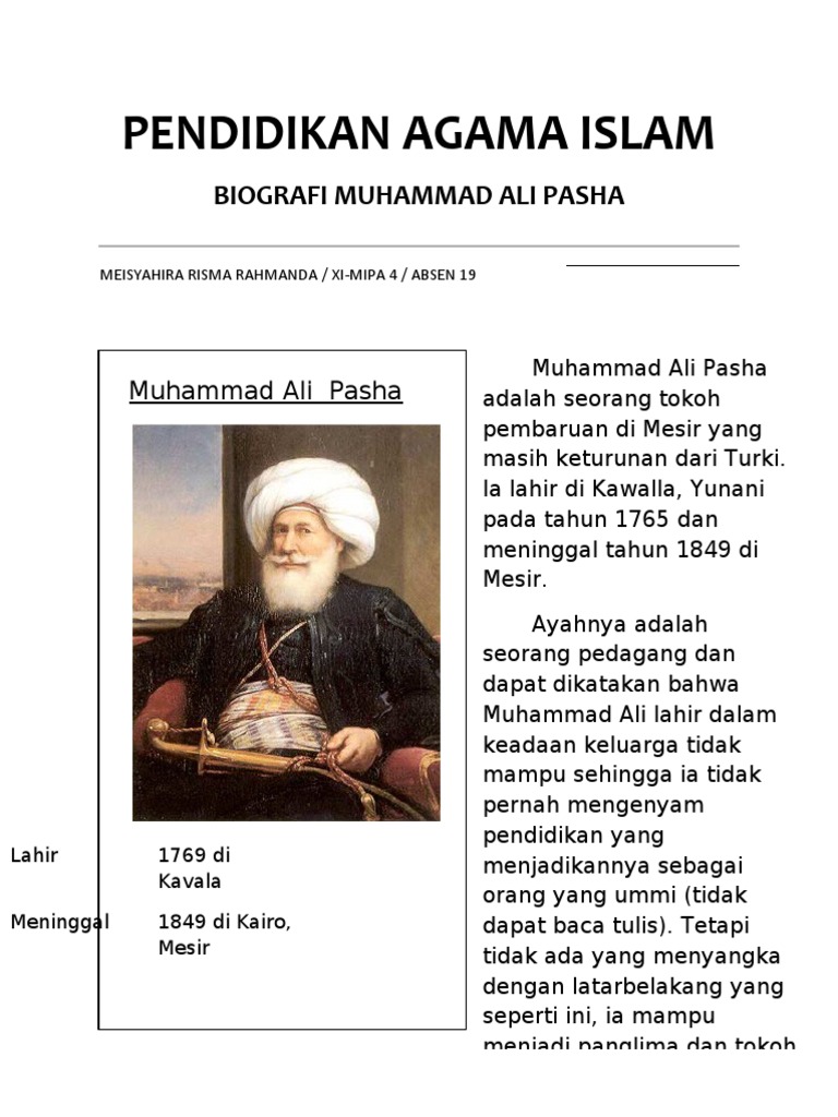 Biografi dan Pembaruan Muhammad Ali Pasha | PDF