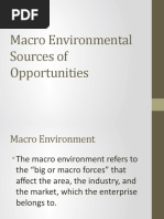 Macro Environmental Sources of Opportunities