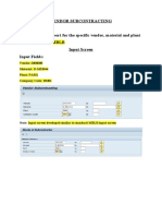 TESTCASE FOR VENDOR SUBCONTRACTING