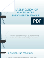 Classification of Wastewater Treatment Methods